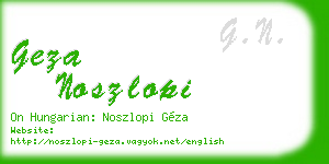 geza noszlopi business card